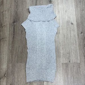 Gray sweater dress - shirt sleeve